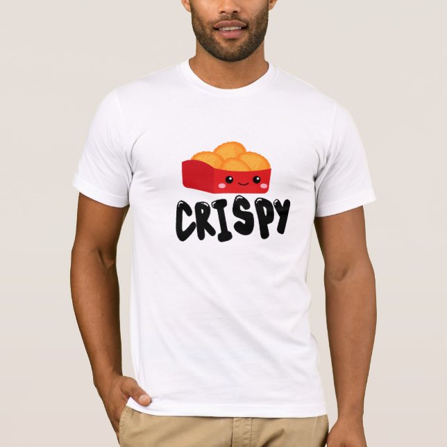 Crispy Chicken Nuggets Foodie T-Shirt (Framsida)
