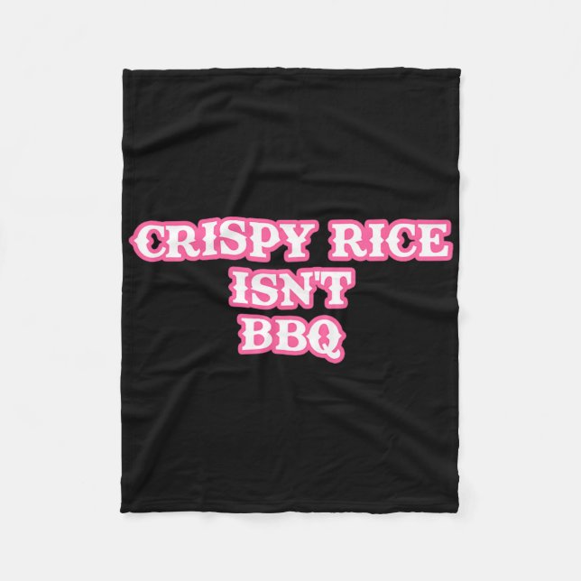 Crispy Ris är inte Bbq Funny Fleecefilt (Framsidan)