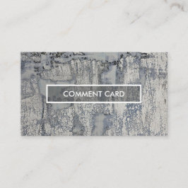 crispy struktur för kommentarkort visitkort