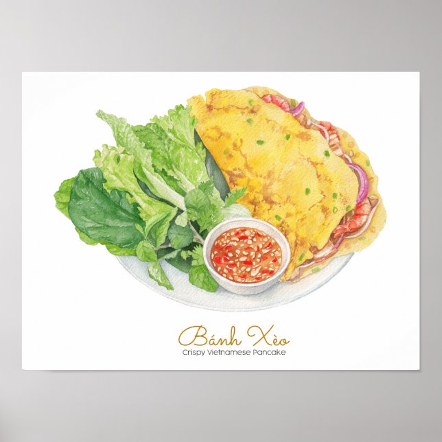 Crispy Vietnamese Pancake - Banh Xeo Poster (Framsidan)