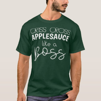 Criss Kor Applesauce Funny Kinder Teacher Back T T Shirt