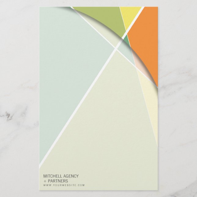 Criss Kor Geometric Mönster Snyggt Mod Art Brevpapper (Framsida)