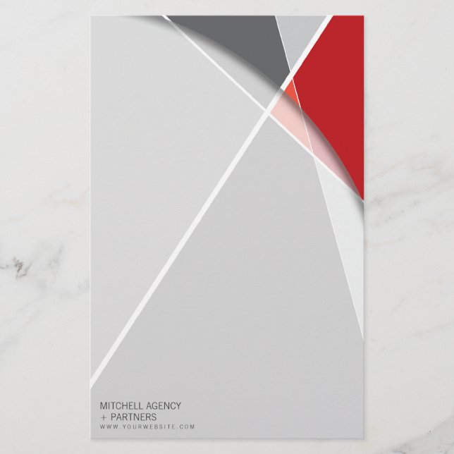 Criss Kor Geometric Mönster Snyggt Mod Art Brevpapper (Framsida)