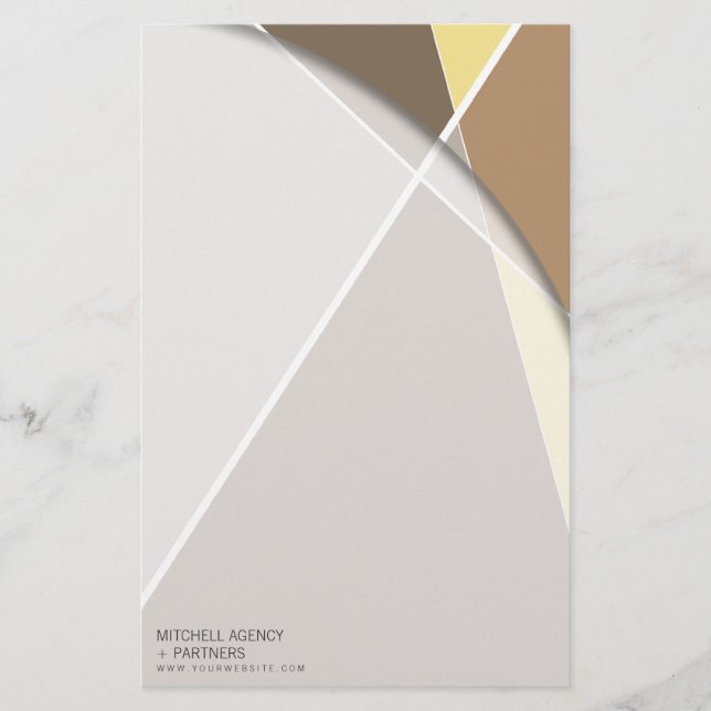 Criss Kor Geometric Mönster Snyggt Mod Art Brevpapper (Framsida)