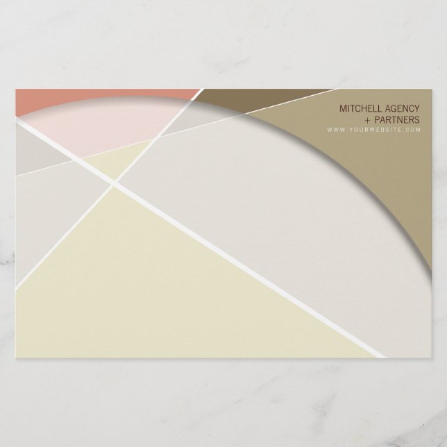 Criss Kor Geometric Mönster Snyggt Mod Art Brevpapper (Framsida)