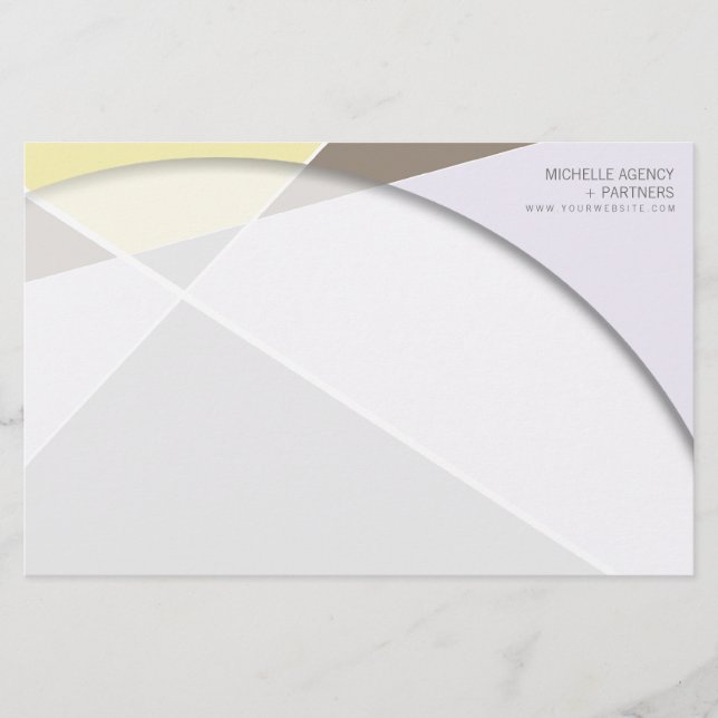 Criss Kor Geometric Mönster Snyggt Mod Art Brevpapper (Framsida)