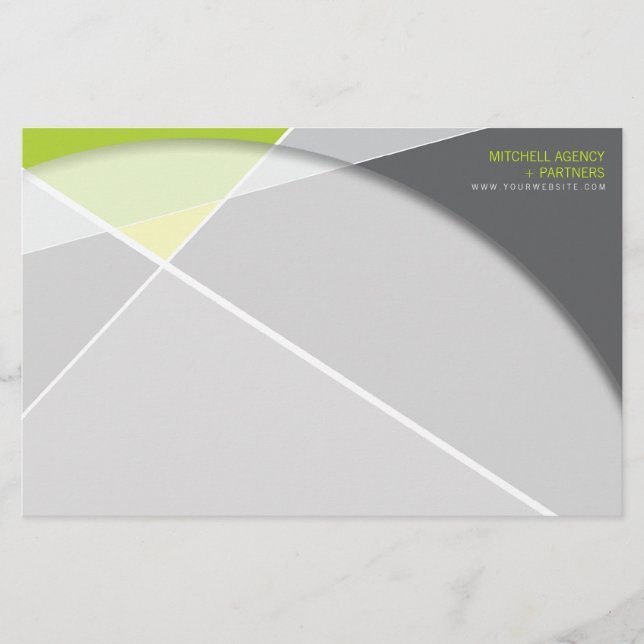 Criss Kor Geometric Mönster Snyggt Mod Art Brevpapper (Framsida)