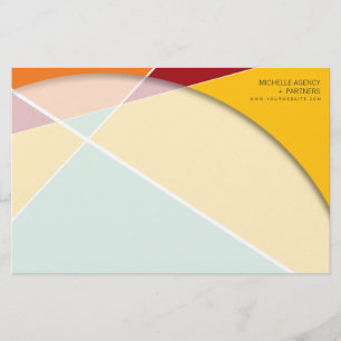 Criss Kor Geometric Mönster Snyggt Mod Art Brevpapper