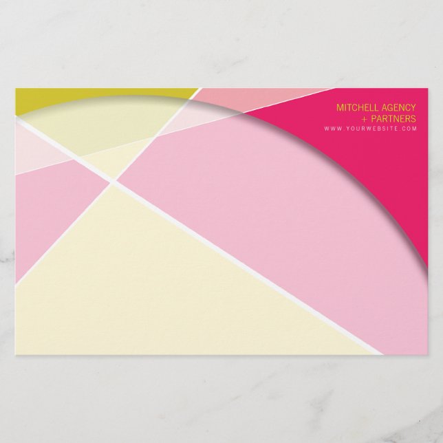 Criss Kor Geometric Mönster Snyggt Mod Art Brevpapper (Framsida)