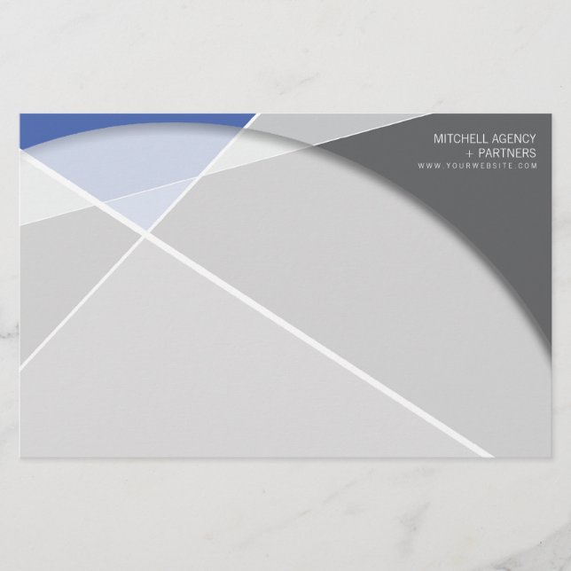 Criss Kor Geometric Mönster Snyggt Mod Art Brevpapper (Framsida)