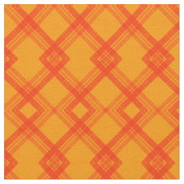 Crisscross checkar in red, orange & kräm tyg