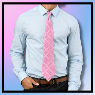 Crisscross Gingham Check Rosa and White Necktie Slips