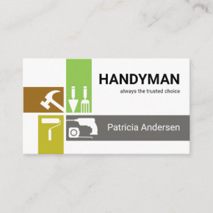Crisscross Handyman Reparation Verktyg Visitkort