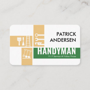 Crisscross Handyman Verktyg Silhuett Visitkort