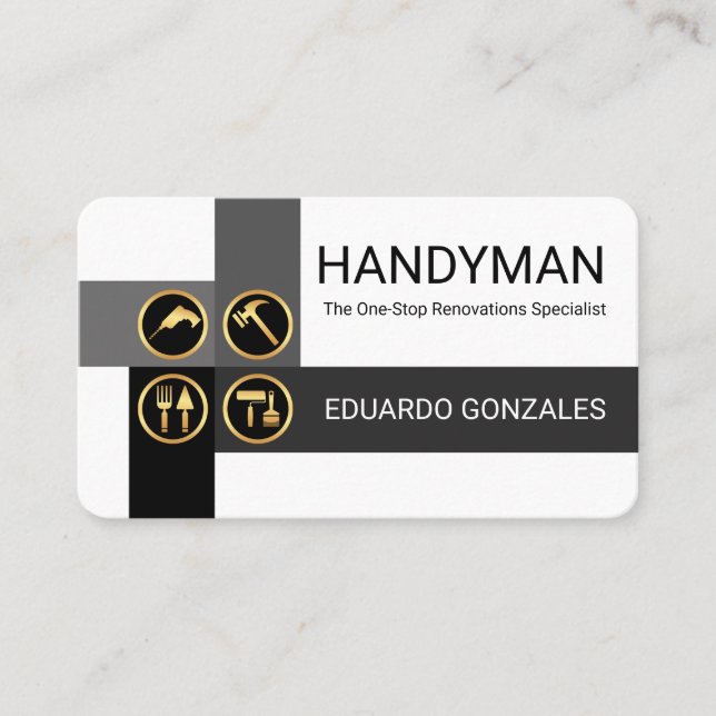 Crisscross Handyman Verktygslager Visitkort (Framsida)