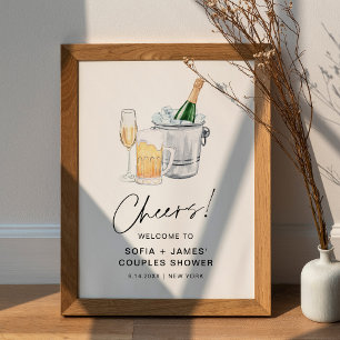 CRISTAL Bubbles and Brews Par Shower Sign Poster