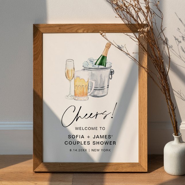 CRISTAL Bubbles and Brews Par Shower Sign Poster (Skapare uppladdad)