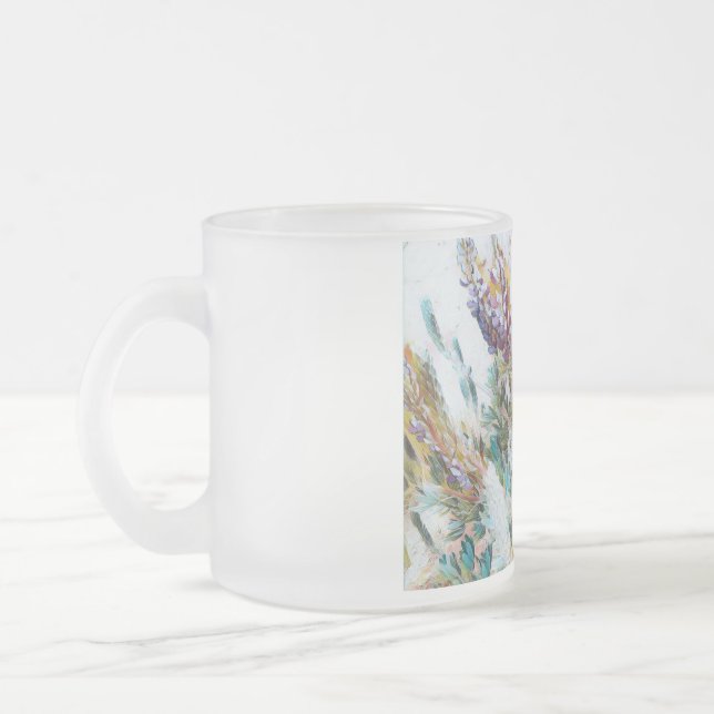 Cristal flower mug ♡ Taza de vidrio flores  Frostad Glasmugg (Vänster)