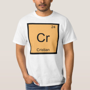 Cristian Namn kemi Inslag Periodic Bord T Shirt