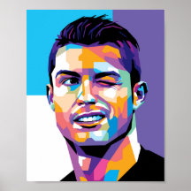 Cristiano Ronaldo i WPAP-stil Väggkonstaffisch