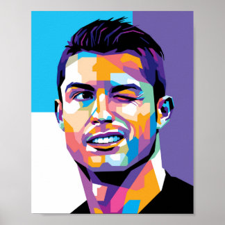 Cristiano Ronaldo i WPAP-stil Väggkonstaffisch Poster