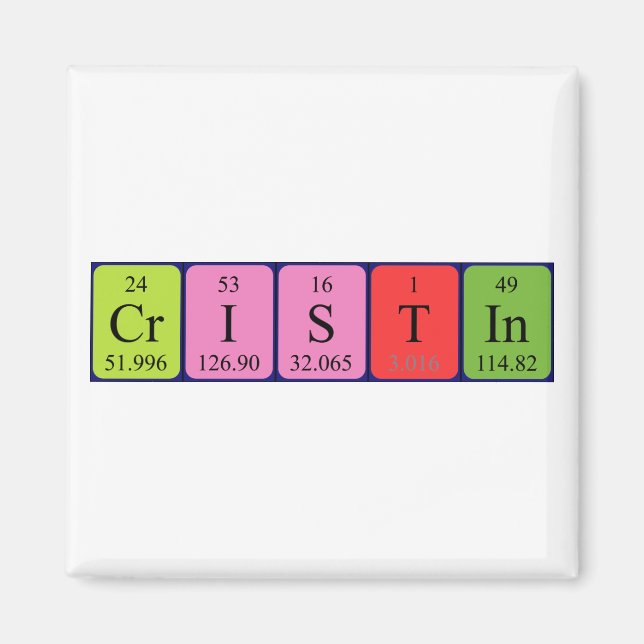 Cristin Periodisk magnet bord namn (Framsidan)