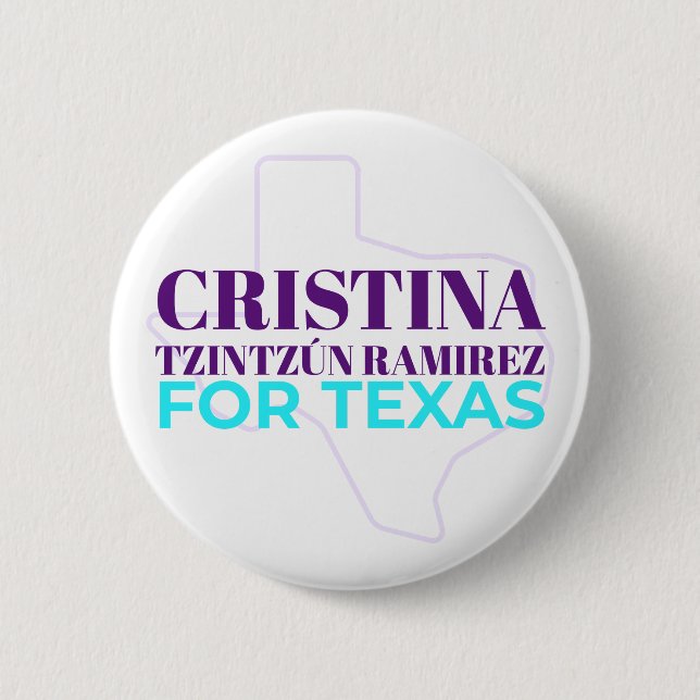 Cristina Tzintzún Ramirez for TX Button 2 Knapp (Framsida)