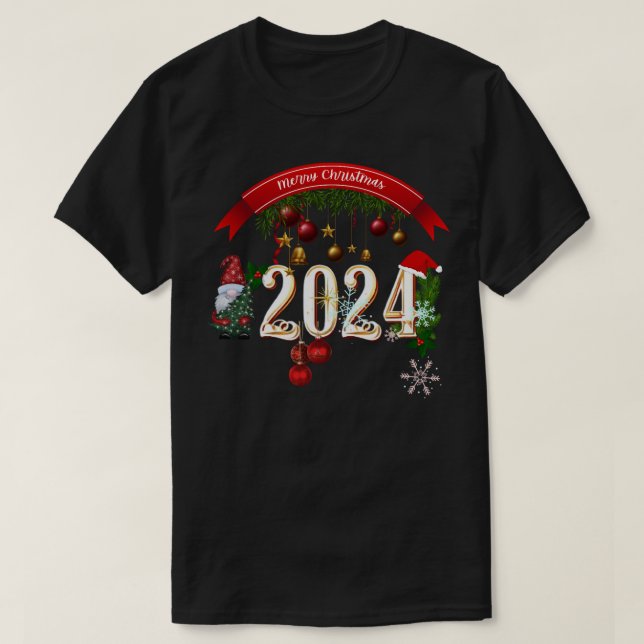 Cristmas 2024,Gott nytt år Stickers Classic T-Sh T Shirt (Design framsida)