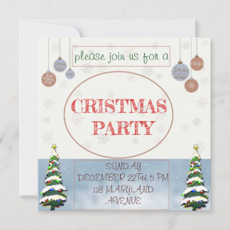CRISTMAS PARTY INVITATOIN SAVE THE DATE SPARA DATUMET