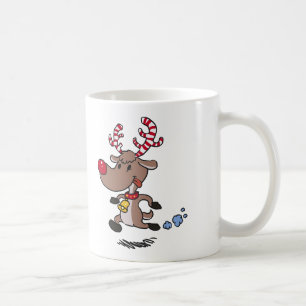Cristmas Reindeer som kör Välj bakgrundsfärg Kaffemugg