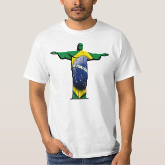 Cristo brasileiro da bandeira o redentor tee shirt