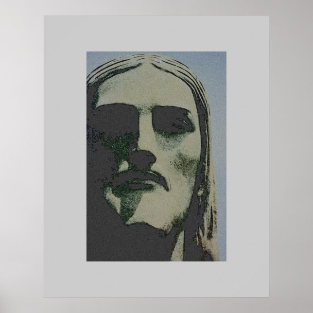 Cristo Redentor ansikte - staden RJ Poster (Framsidan)