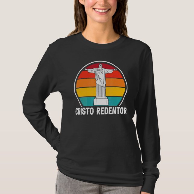 Cristo Redentor BrazRio de Janeiro Statue of Ch T Shirt (Framsida)