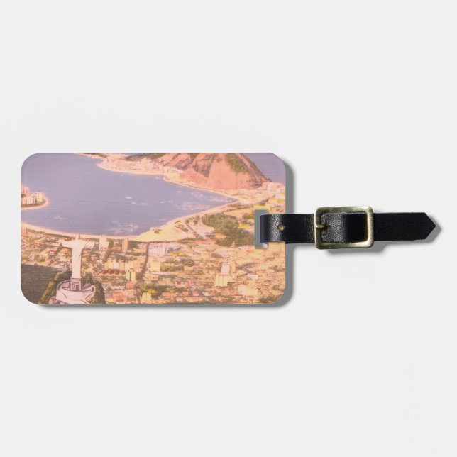 Cristo Redentor, Corcovado-berget, Brasilien (Rio) Bagagebricka (Horisontell Framsida)