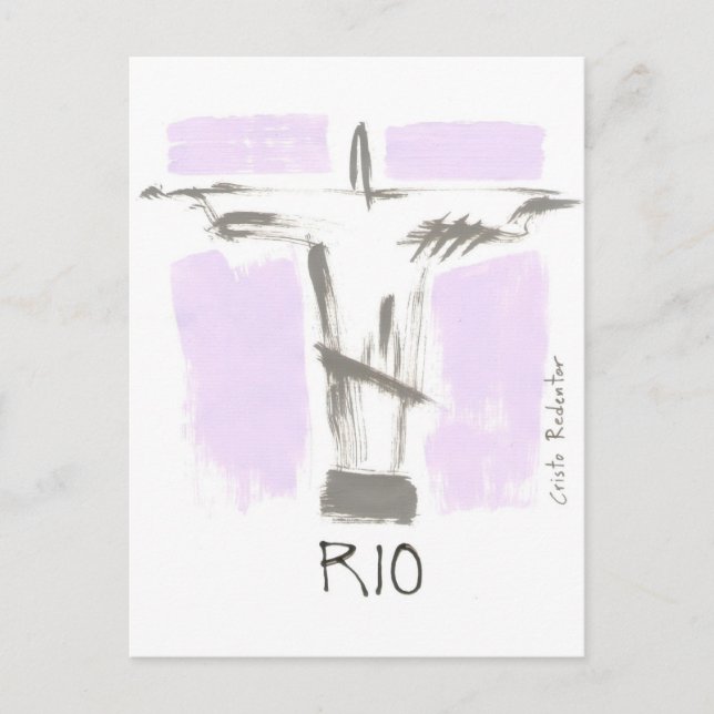 Cristo Redentor Rio Brasil Vykort (Framsida)