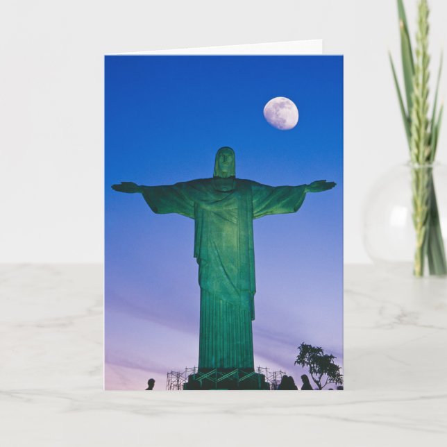 Cristo Redentor Statue| Rio de Janeiro Brasilien Kort (Framsida)