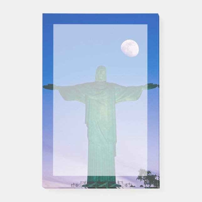 Cristo Redentor-statyn| Rio de Janeiro Brasilien Post-it Block (Framsida)