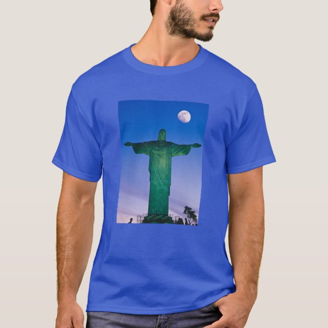 Cristo Redentor-statyn| Rio de Janeiro Brasilien T Shirt (Framsida)
