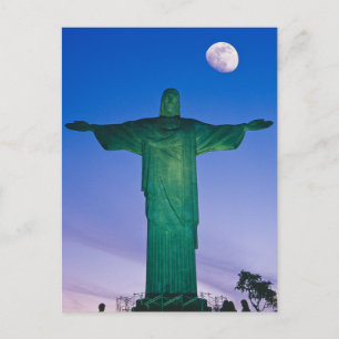 Cristo Redentor-statyn Rio de Janeiro Brasilien Vykort