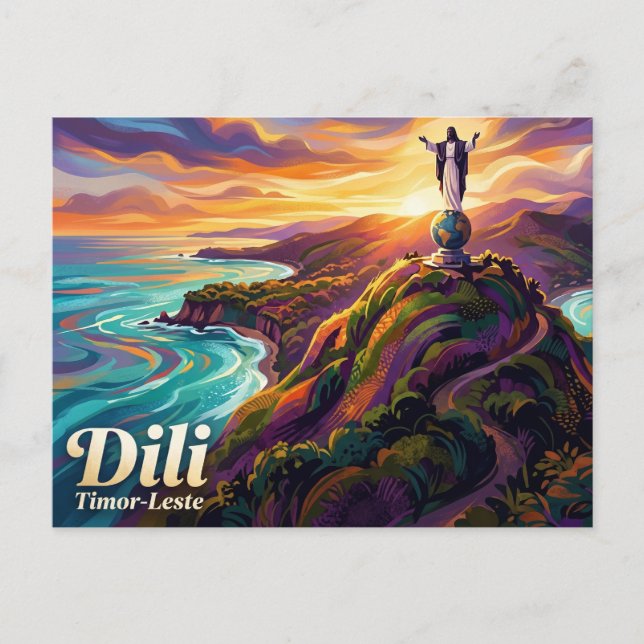Cristo Rei i Dili Östtimor Vykort (Framsida)
