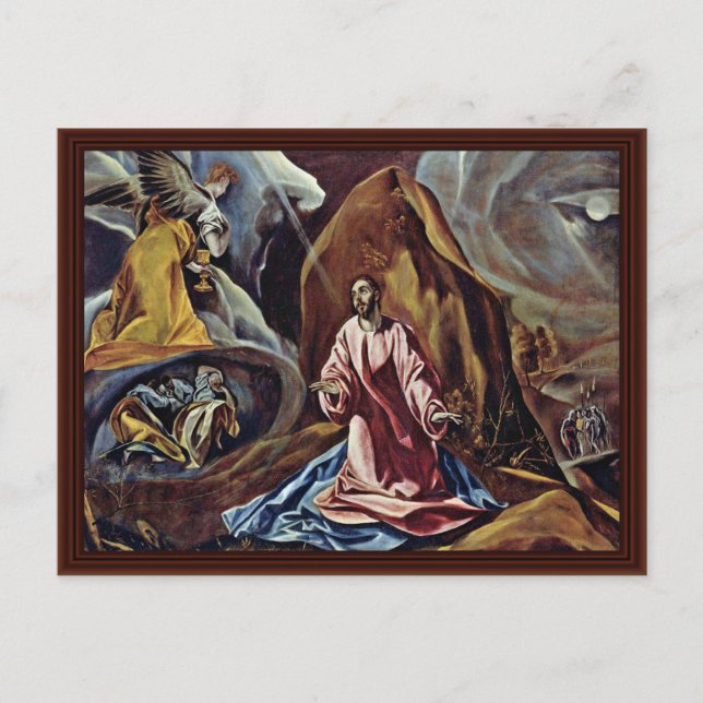 Cristus Garden of Olife by Greco El Vykort (Framsida)