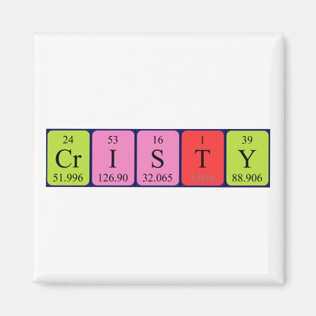 Cristy Periodisk magnet bord namn (Framsidan)