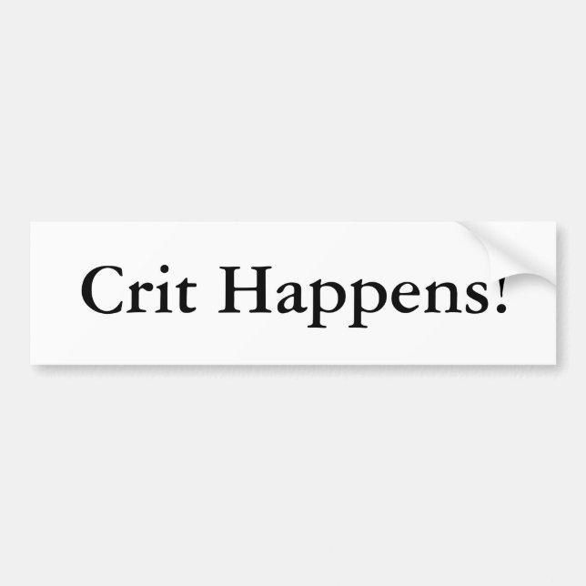 Crit Happens! Bildekal (Framsidan)