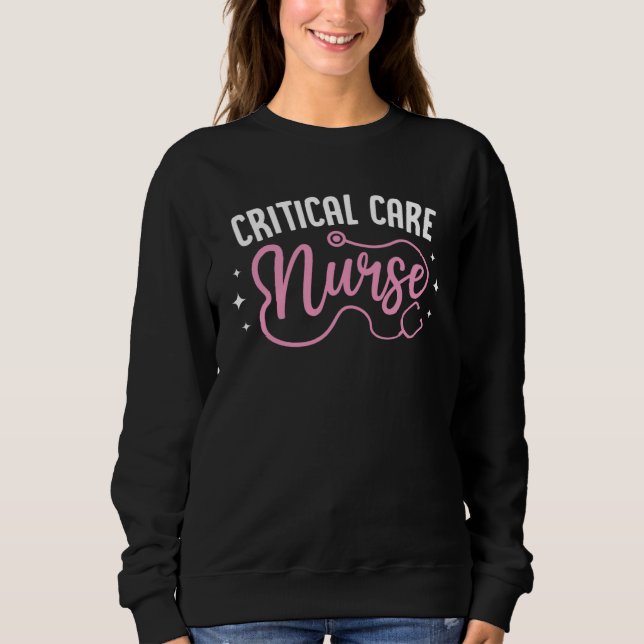 Critical Care Nurse Stethoscope Nurse Student Grad T Shirt (Framsida)