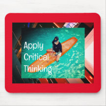 "Critical Thinking" Surfa Pappa Mousepad