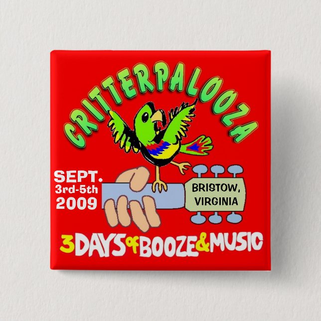 CRITTERPALOOZA knäppas Knapp (Framsida)