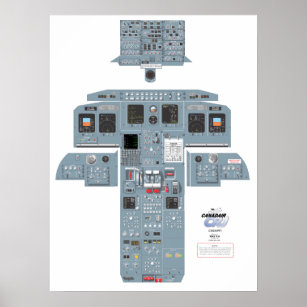 CRJ Cockpit-Poster Poster