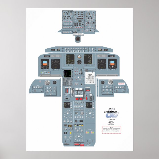 CRJ Cockpit-Poster Poster (Framsidan)