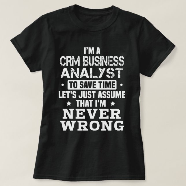 CRM Business Analyst T Shirt (Design framsida)