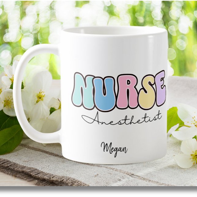 CRNA Auktoriserad Nurse Anesthetist Registered Nur Kaffemugg (Skapare uppladdad)
